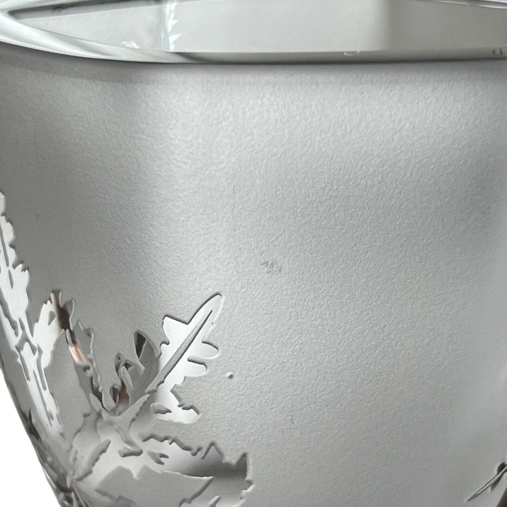 Villeroy & Boch Votive Candle Holder Frosted Snowflakes Wintertime Ice Crystals